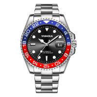 ⌚ Herrenuhr Automatik Edelstahl Blau Rot Schwarz 42mm NEU