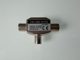 Radio Splitter Antennenverteiler 2-fach Verteiler Adapter