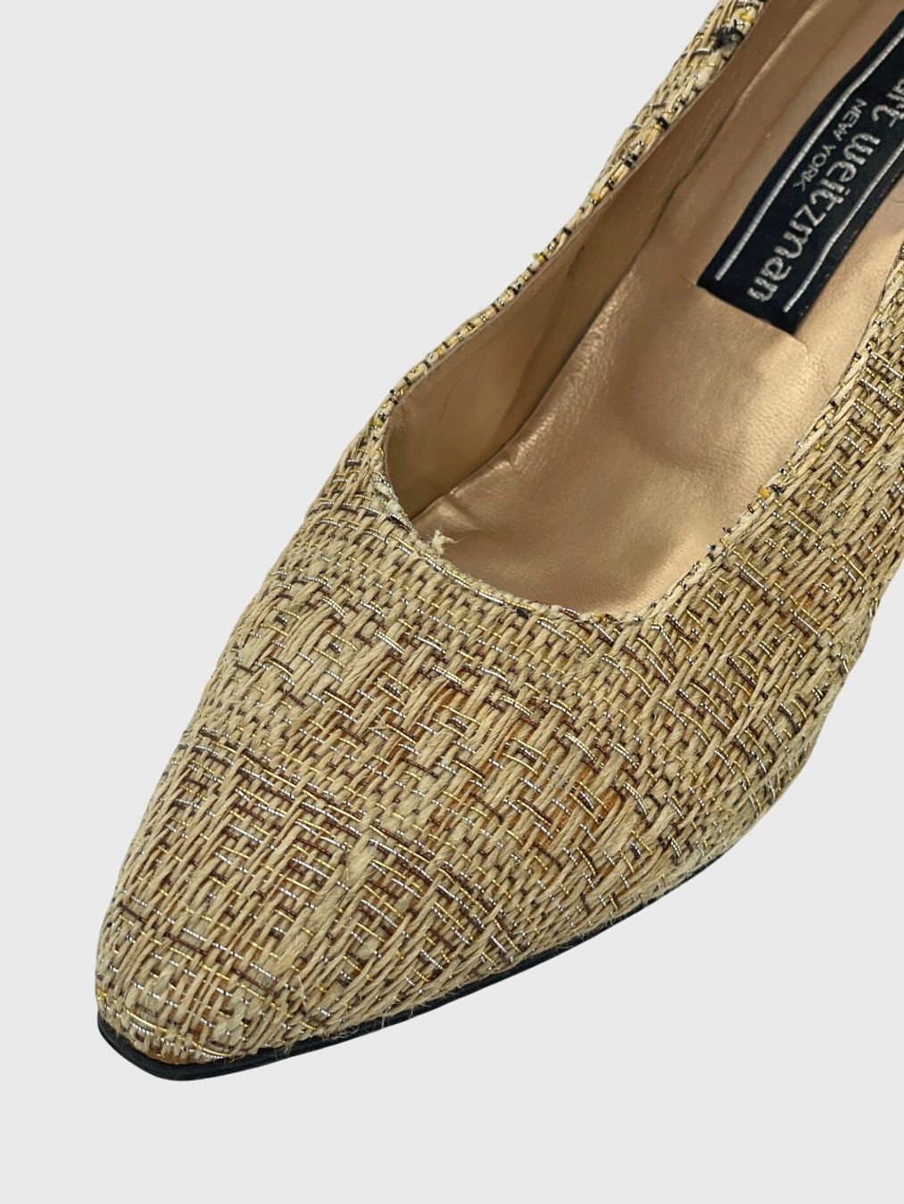 Stuart Weitzman Scarpe da donna: Stuart Weitzman Woven Lame Pump EU 38 Metallic – Usato da Zürich venduto da shoe_shop 4