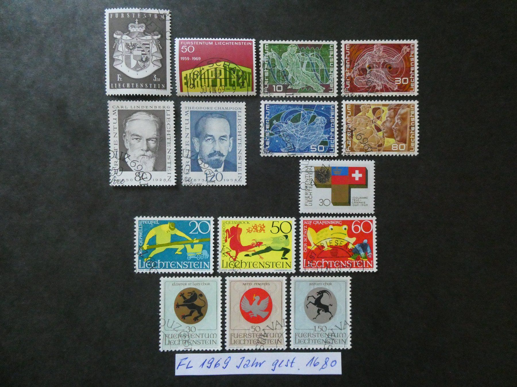 Tutti i francobolli: FL 1969Jahr gestempelt – Usato da Lausen venduto da Herbamare01