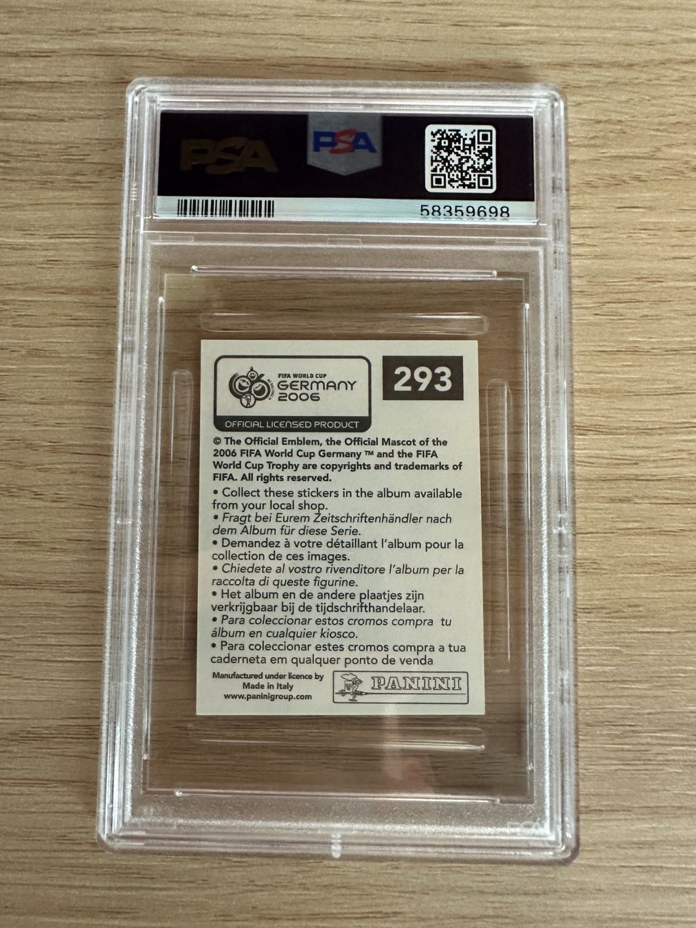 Panini Carte collezionabili: Luis Figo Panini World Cup 2006 Sticker PSA 8 – Nuovo (secondo la descrizione) da Hagendorn venduto da Pokecollectorch 1