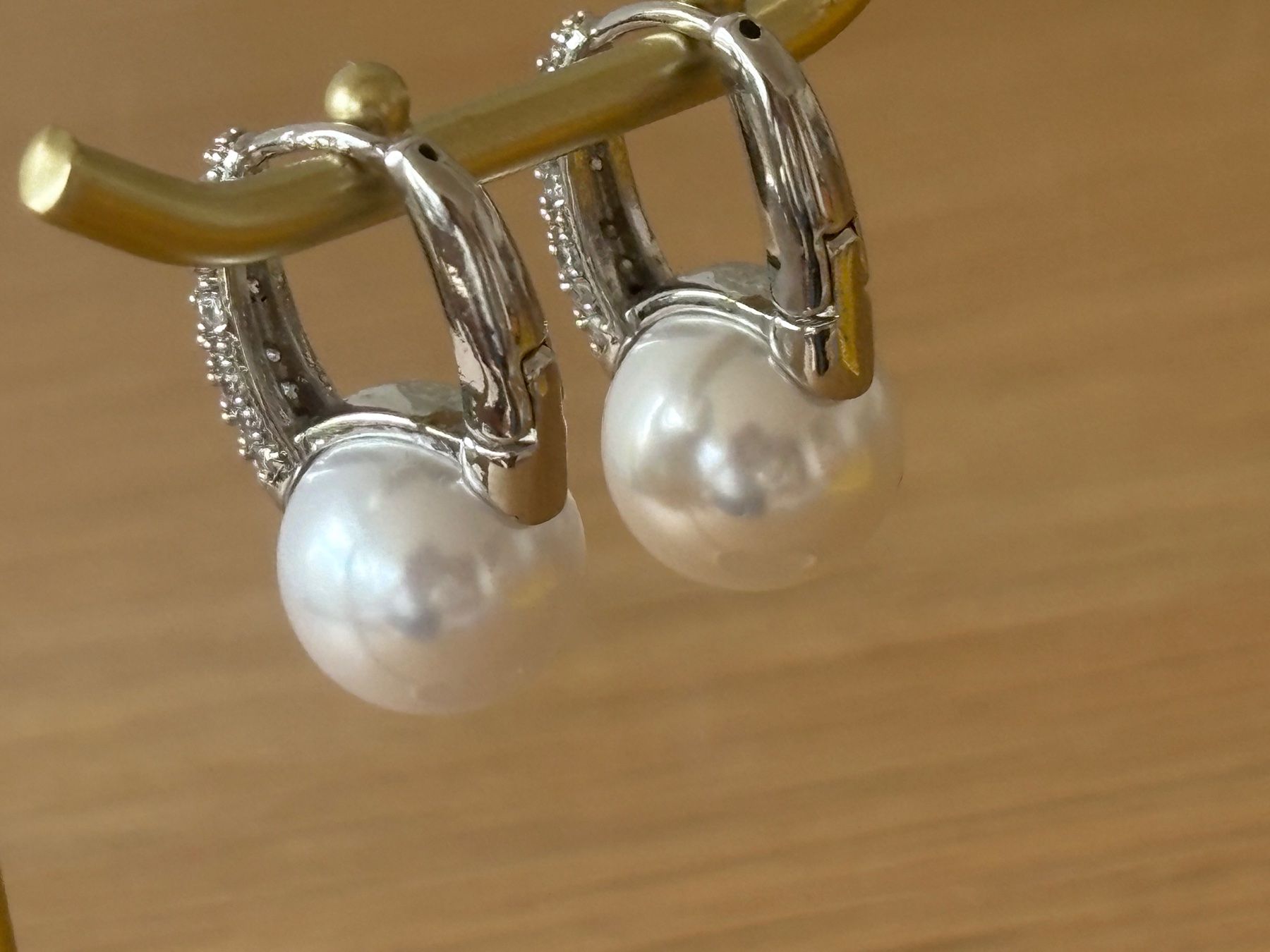 Orecchini pendenti & Orecchini a lobo: Luxus Elegante Ohrstecker  Kunstperlen Farbe: Silber – Usato da Biel-Bienne venduto da Roserosse13 3