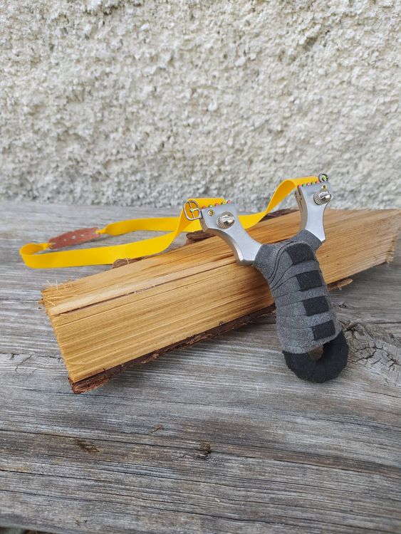 5 Stück Schleuder Beutel Aus Leder - Weiche Hunting Slingshot Pouches Grau