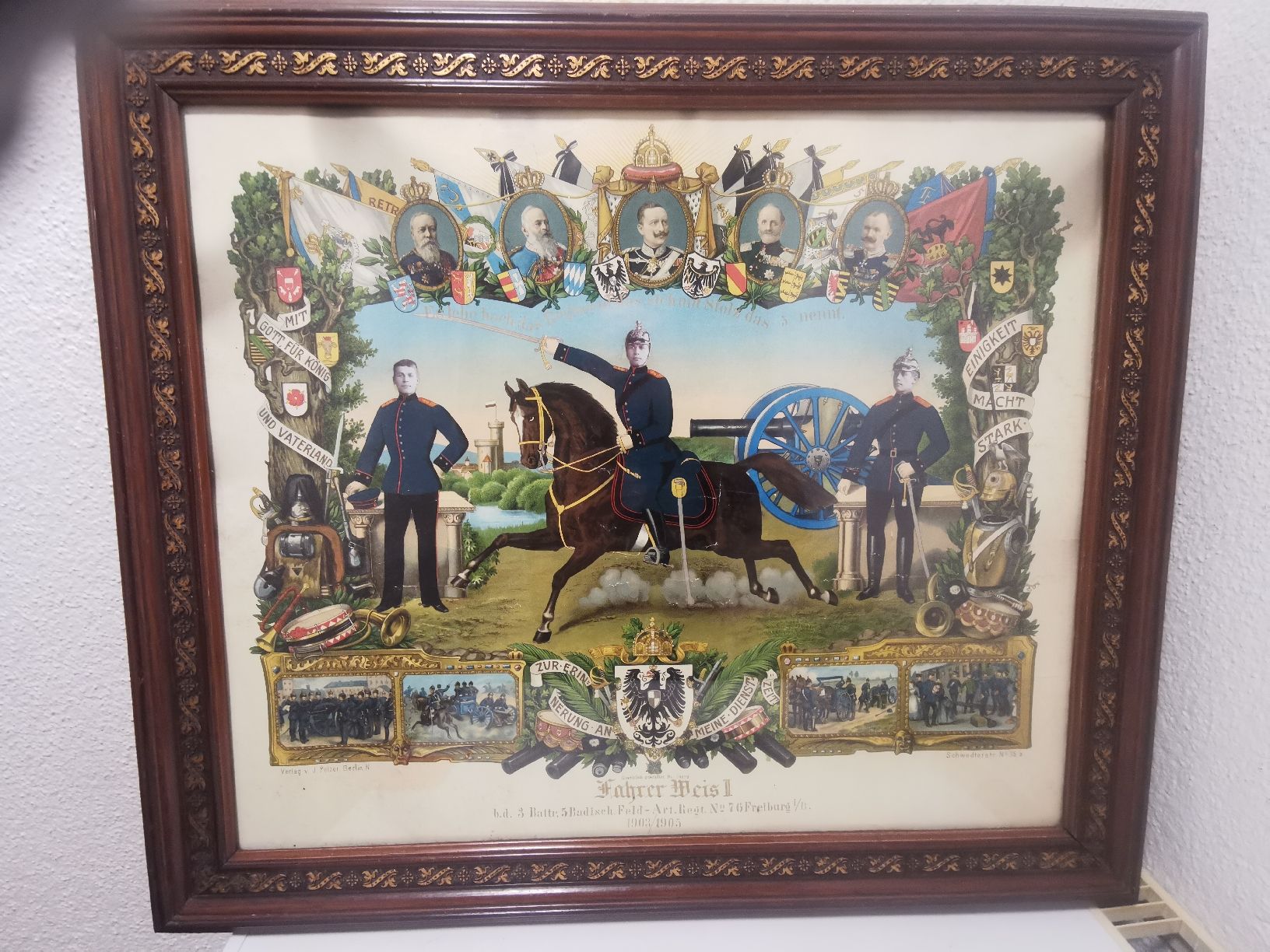 Poster & Bilder: Historisches Erinnerungs Bild eines Feld Atteleristen 1905 – Gebraucht aus Mellingen von fra_g7y8 1