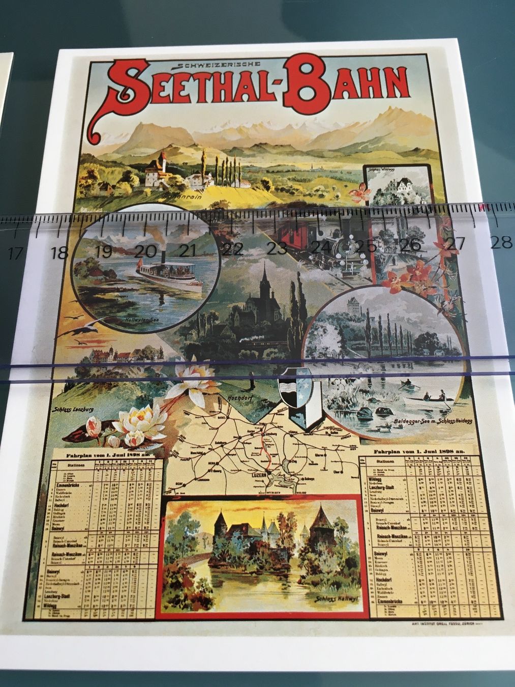 Cartoline postali: 2 Stück Ansichtskarten NEU Seetalbahn Plakate 1898 und 1903 – Nuovo (secondo la descrizione) da holziken venduto da Weston 2