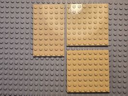 Lego 3x Platten Tan