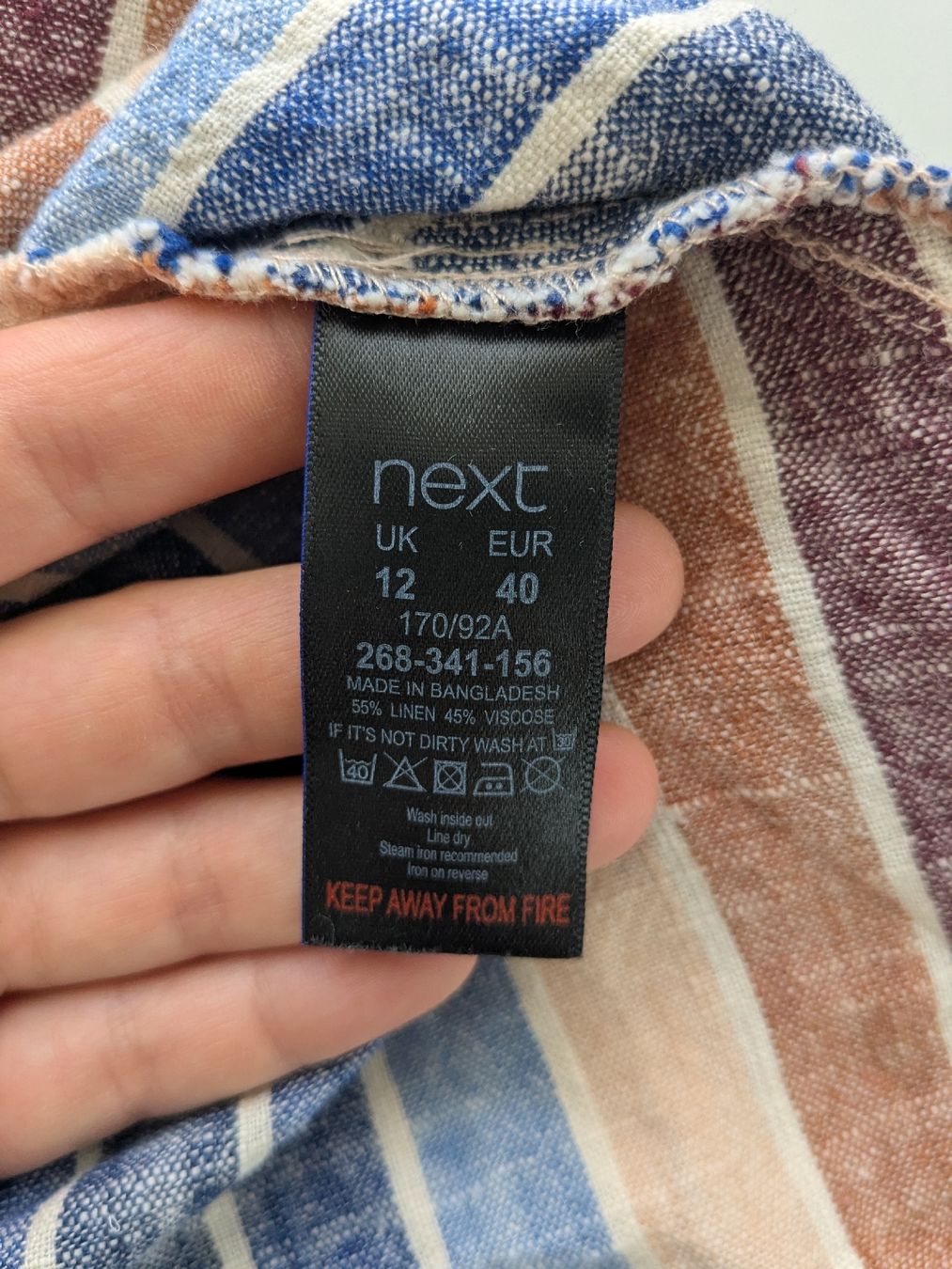 Next Vestiti: Next Kleid gestreift Grösse 40 Leinen-Viskose-Mix – Usato da Rorschach venduto da olg_5qq2 3