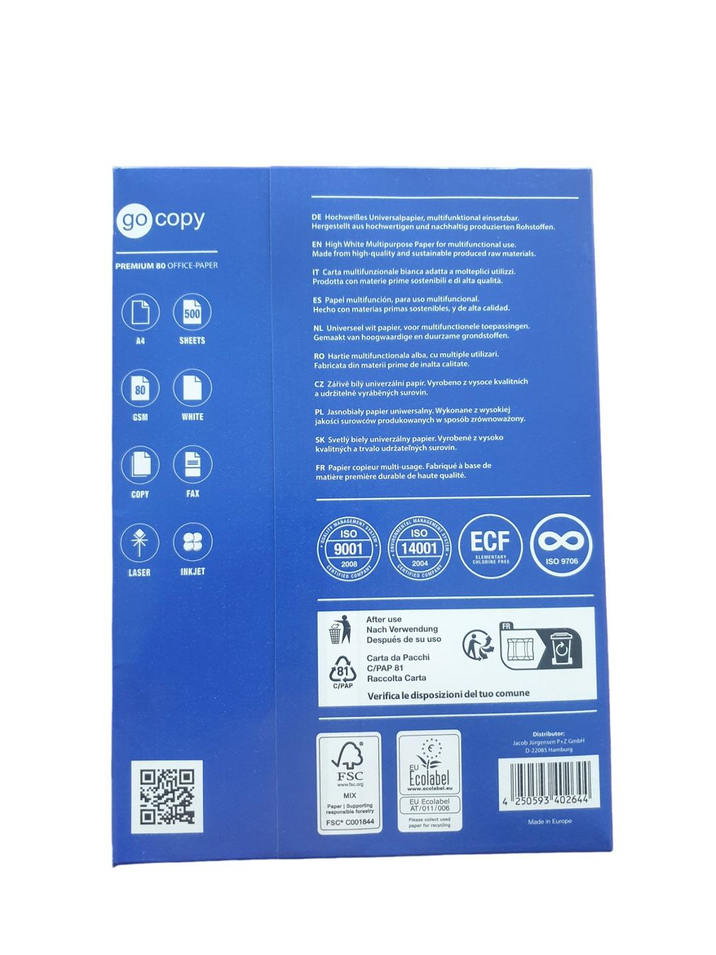 Carta: Druckerpapier Kopierpapier A4 80g weiss – Nuovo e nell'imballaggio originale da Perlen venduto da shelbycobra 2