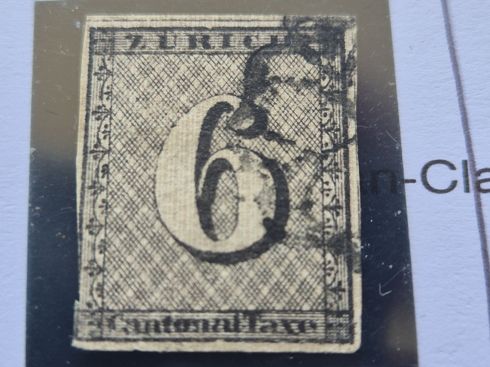 Alle Briefmarken: Kantonalpost, ZH6, 2S, Befund, scwarze Rosette, ab 1.- – Gebraucht aus Burgdorf von Glossy01 1
