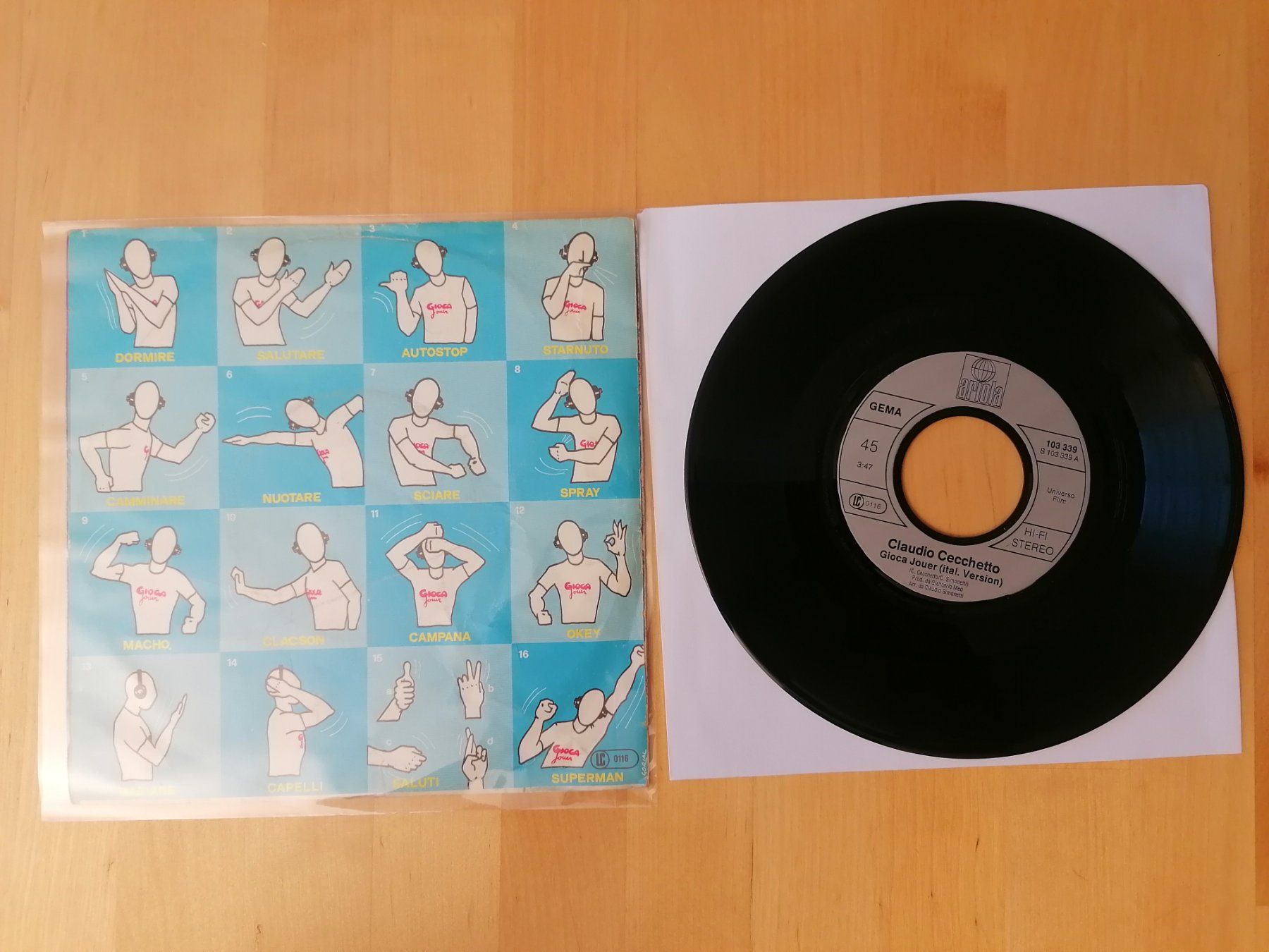 Dischi in vinile: Claudio Cecchetto – Gioca Jouer – Usato da Emmenbrücke venduto da lamorak 1