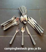 campingbesteck grau neu, 32-teilig