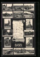 Basel, Marktplatz, Pfalz mit Münster, J