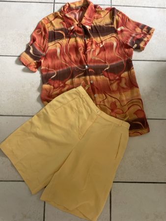 Viskose Sommer Set: Bluse  & Shorts Gr.42