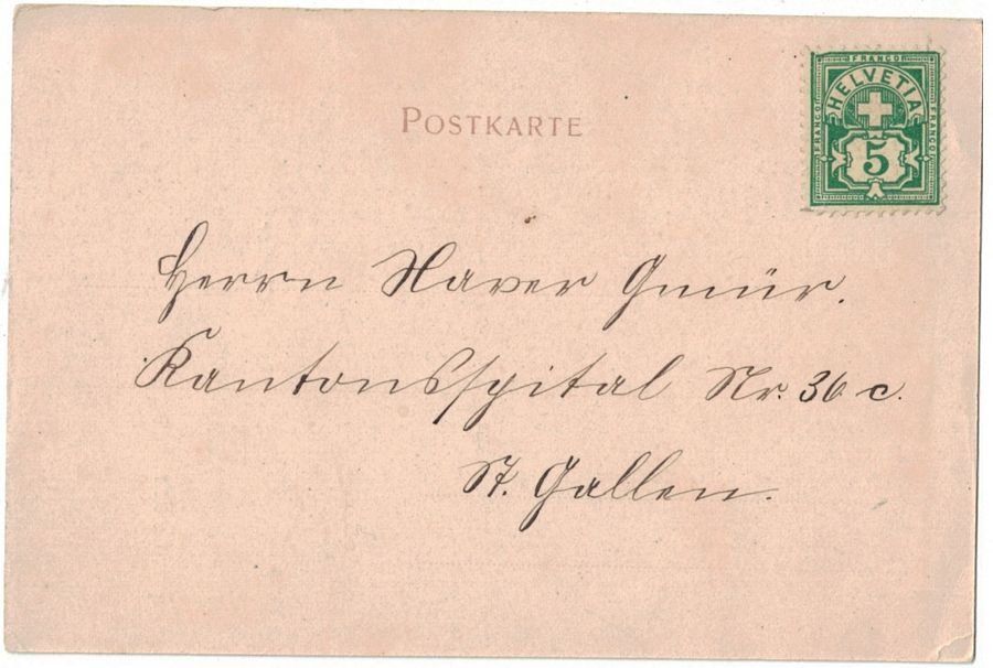 Cartoline postali: Rheinfelden, Oberthor, Marke mit Plattenfehler, vor 1900 – Usato da Frauenfeld venduto da POML 1