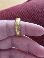 Bague dorée gravure Edelweiss (prix à discuter)