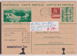 Z4)  Postkarte mit Tell 173z, sehr selten , sehe Scan