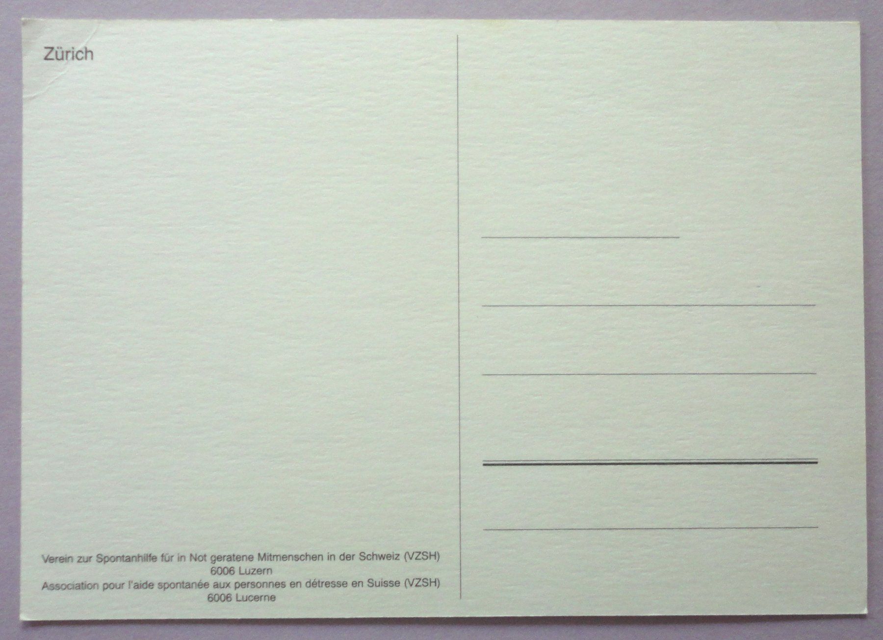Cartoline postali: Zürich – Difettoso da Fétigny venduto da Billy2miny 1