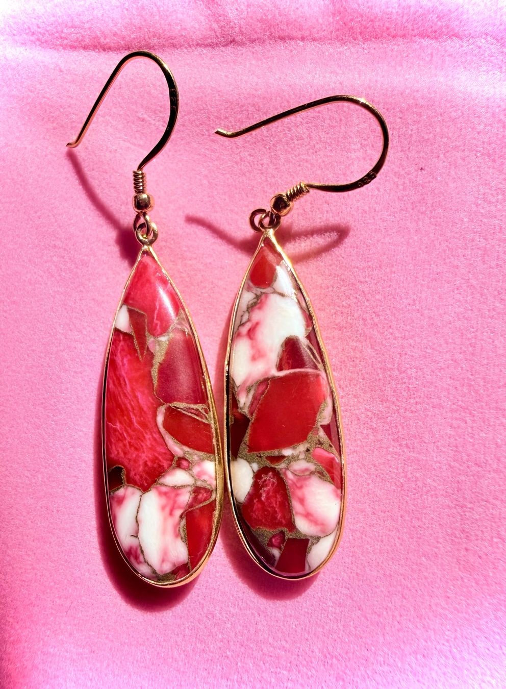 Orecchini pendenti & Orecchini a lobo: Boucles d'oreilles Turquoise Rouge – Nuovo e nell'imballaggio originale da St-Maurice venduto da Sandrinette123 1