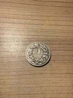 Sehr seltene Schweizer 2 Franken Silber Münze Jahrgang 1875