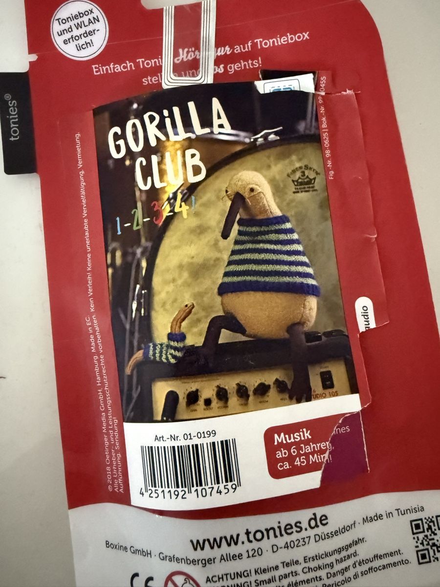 Audiolibri: Gorilla 1-2-3-4 Tonie – Nuovo e nell'imballaggio originale da Basel venduto da momo.st 1