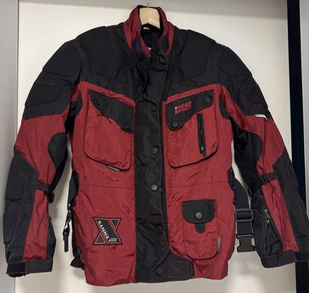 Motorradjacke IXS rot/schwarz Grösse L guter Zustand