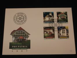 Pro Patria FDC 1997 Nr. 255 - 258 Kulturgüter + Landschaften