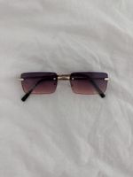 Stylische Y2K Sonnenbrille mit Verlauf, Lila/Braun