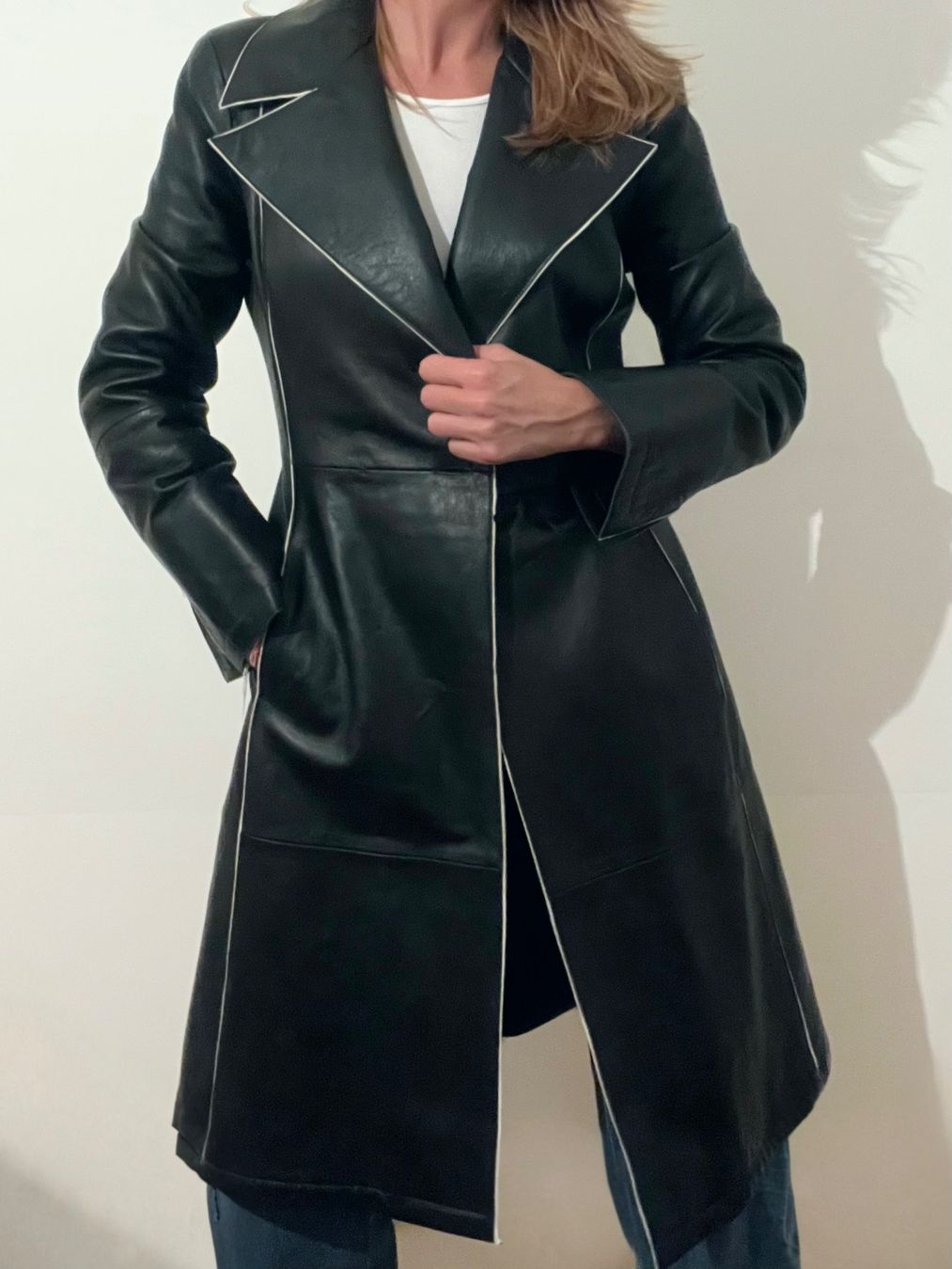 Cappotti: ARMANI Ledermantel, S , Schwarz – Usato da Basel venduto da evaelette
