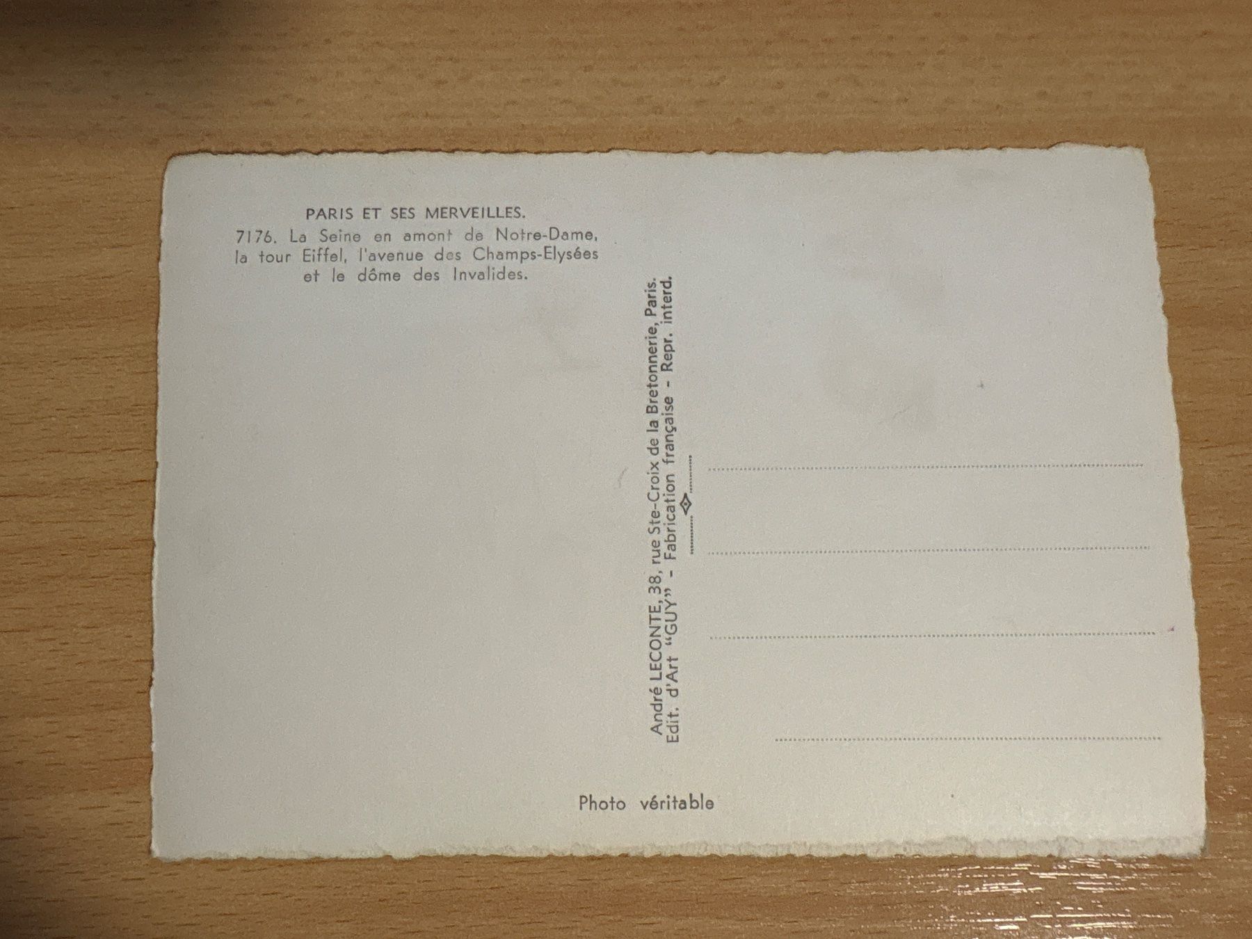 Cartoline postali: Vintage Paris Ansichtskarte************* – Usato da Ibach venduto da lisch3 1
