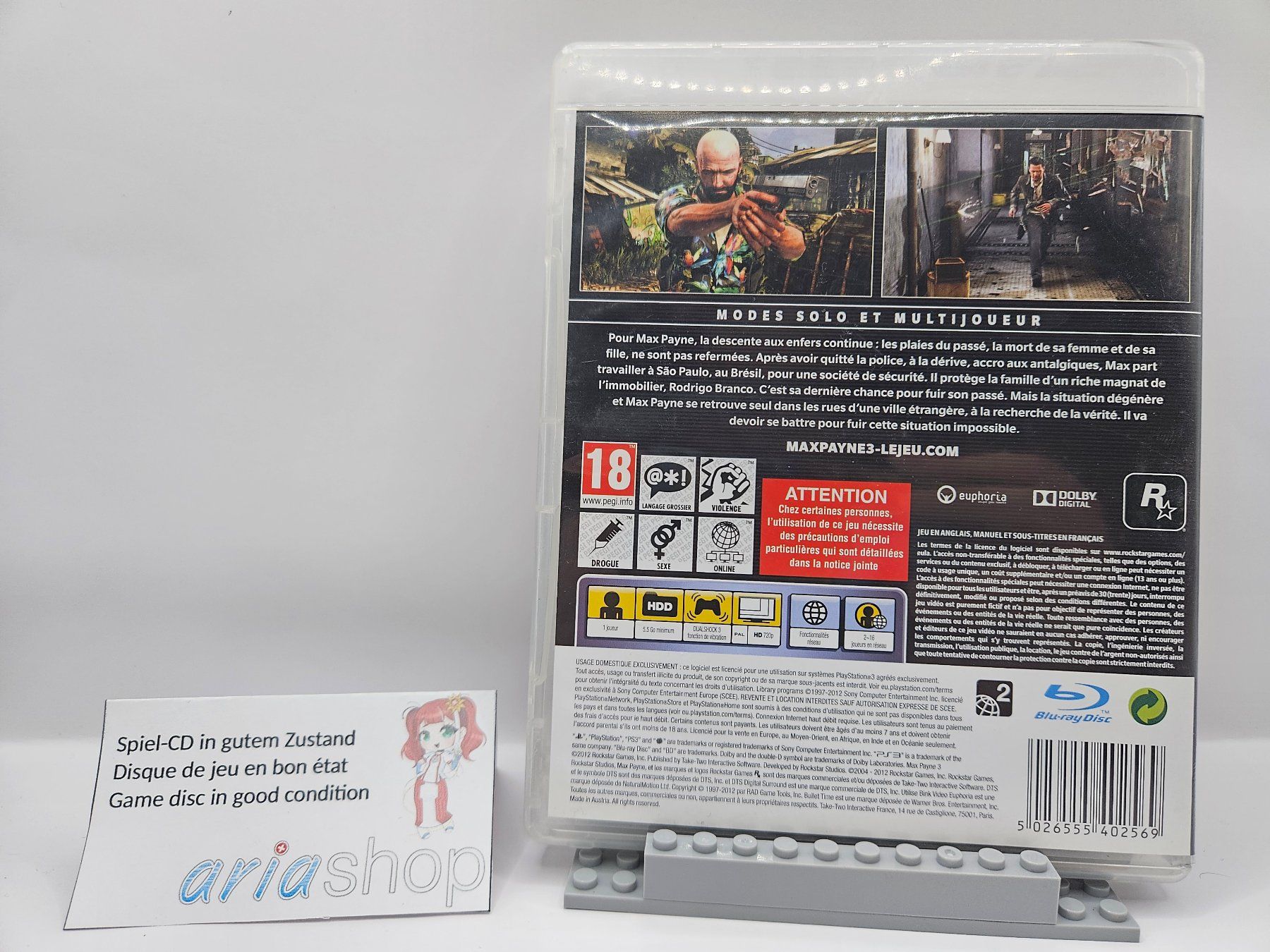 Sony Giochi: Max Payne 3 PS3 DE / FR / EN CIB – Usato da Hauterive NE venduto da ariashopch 1