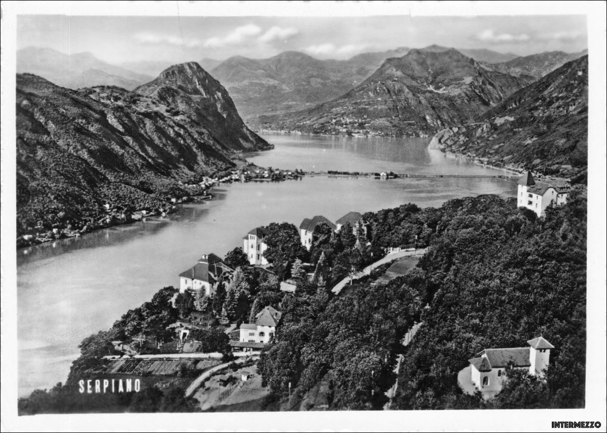 Cartoline postali: Serpiano TI // Luftbild ca. 1950 – Usato da Basel venduto da intermezzo12