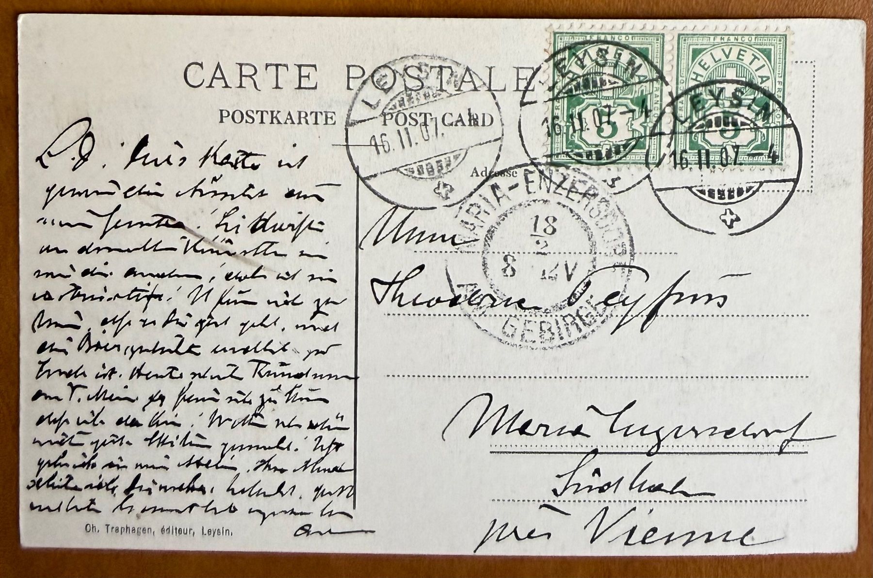 Cartoline postali: Val d'Illiez - MAP 1907 – Usato da Lutry venduto da Ediego 1
