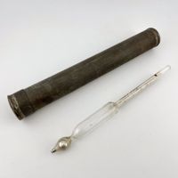 Antiker Aräometer von Beck à Schaffhausen mit Metall Etui