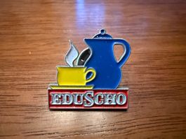 Anstecknadel Eduscho Kanne Tasse gebraucht guter Zustand