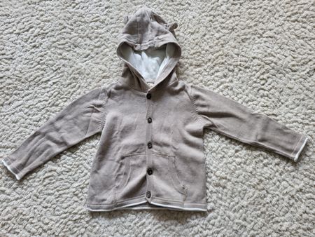 Süsse Baby Strickjacke mit Kapuze Grösse 86/92 NEU