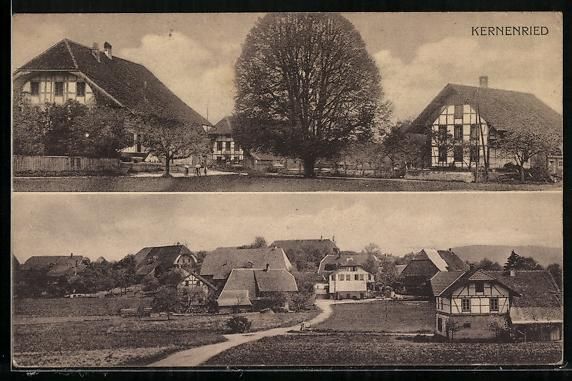 Cartoline postali: AK Kernenried, Teilansicht, Panorama – Usato da Berlin venduto da bartko-reher