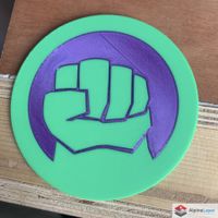 Hulk Drink Coaster 3D Printed Superhero Table Coaster