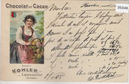 Chocolat et Cacao Kohler - Tessin - Litho 1898
