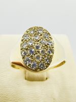 750/18 Karat Gold Ring mit 038 Ct Brillanten
