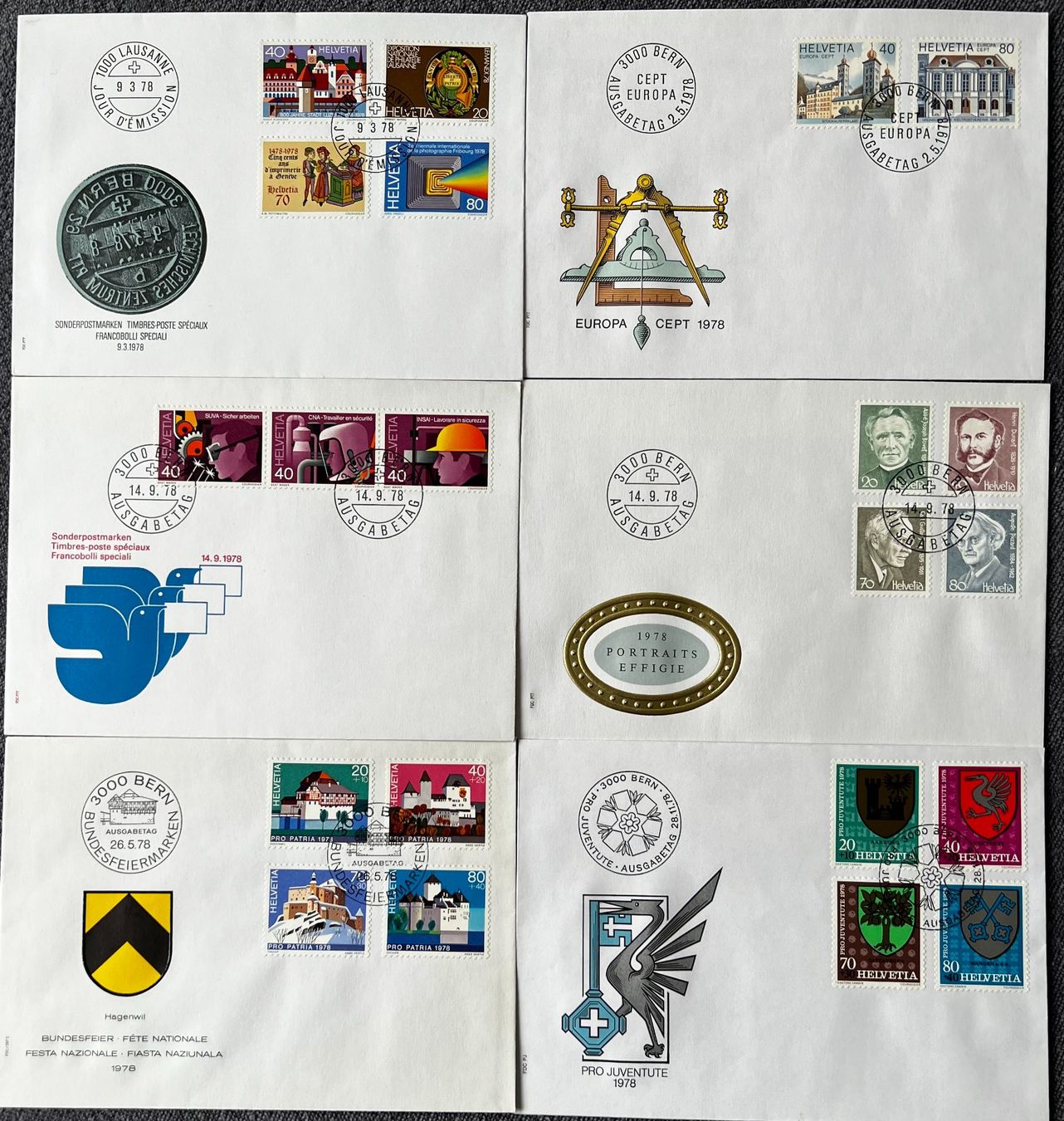 Tutti i francobolli: 1978 Alle Ausgaben FDC – Usato da Arlesheim venduto da gaugi43