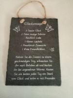 Glückstafel Rezepttafel Küchentafel Wanddeko Geschenkidee
