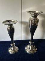 Kerzenständer Set silberfarben verschiedene Höhen ca. 24&30