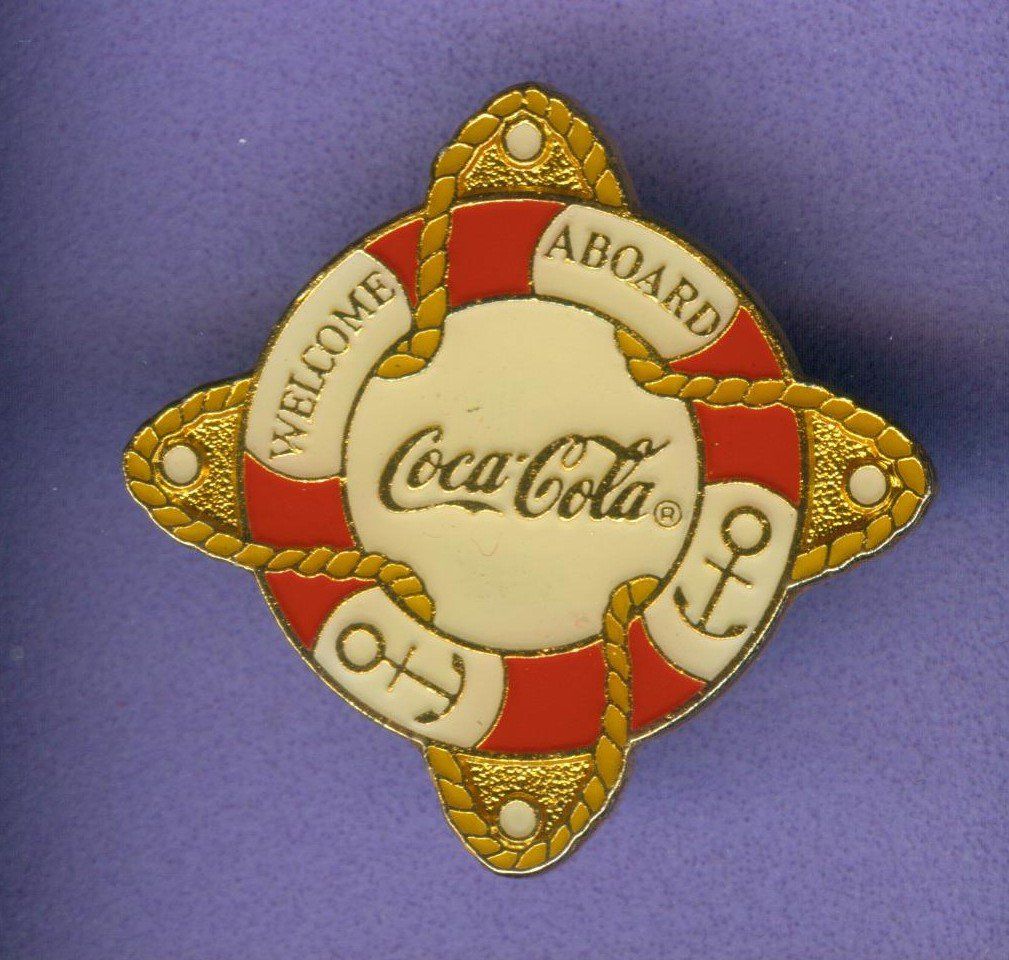 Coca-Cola Placchette & Badge: Coca Cola  WELCOME  ABOARD – Usato da Winterthur venduto da Sammleroase