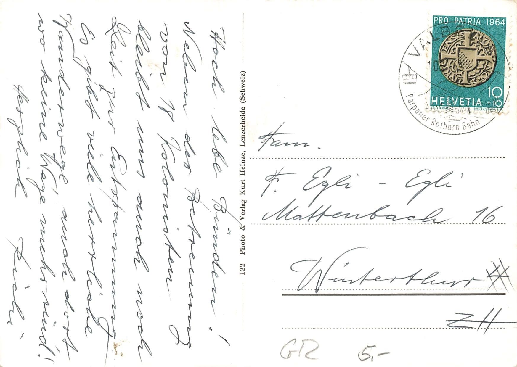 Cartoline postali: Valbella (GR) Ferienheim G – Usato da Biasca venduto da Blenio71 1