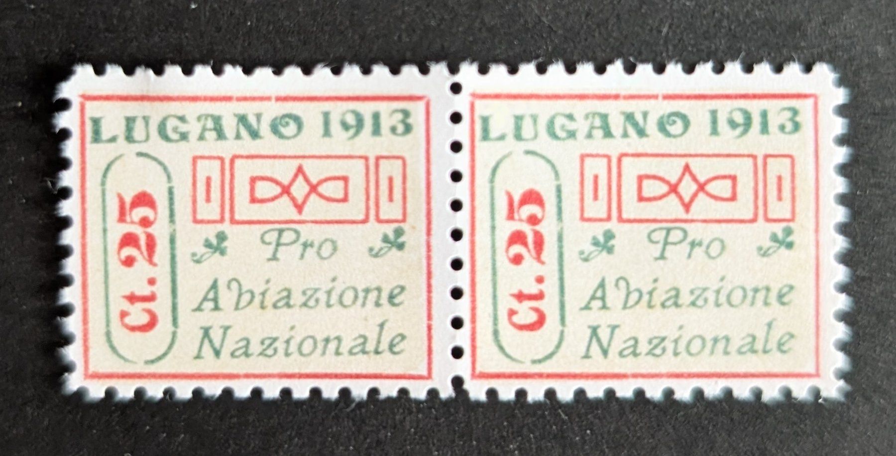 Tutti i francobolli: 2x Flugpost 1913 Vorläufer IX Lugano / Replika – Usato da Allschwil venduto da odracir_philipp