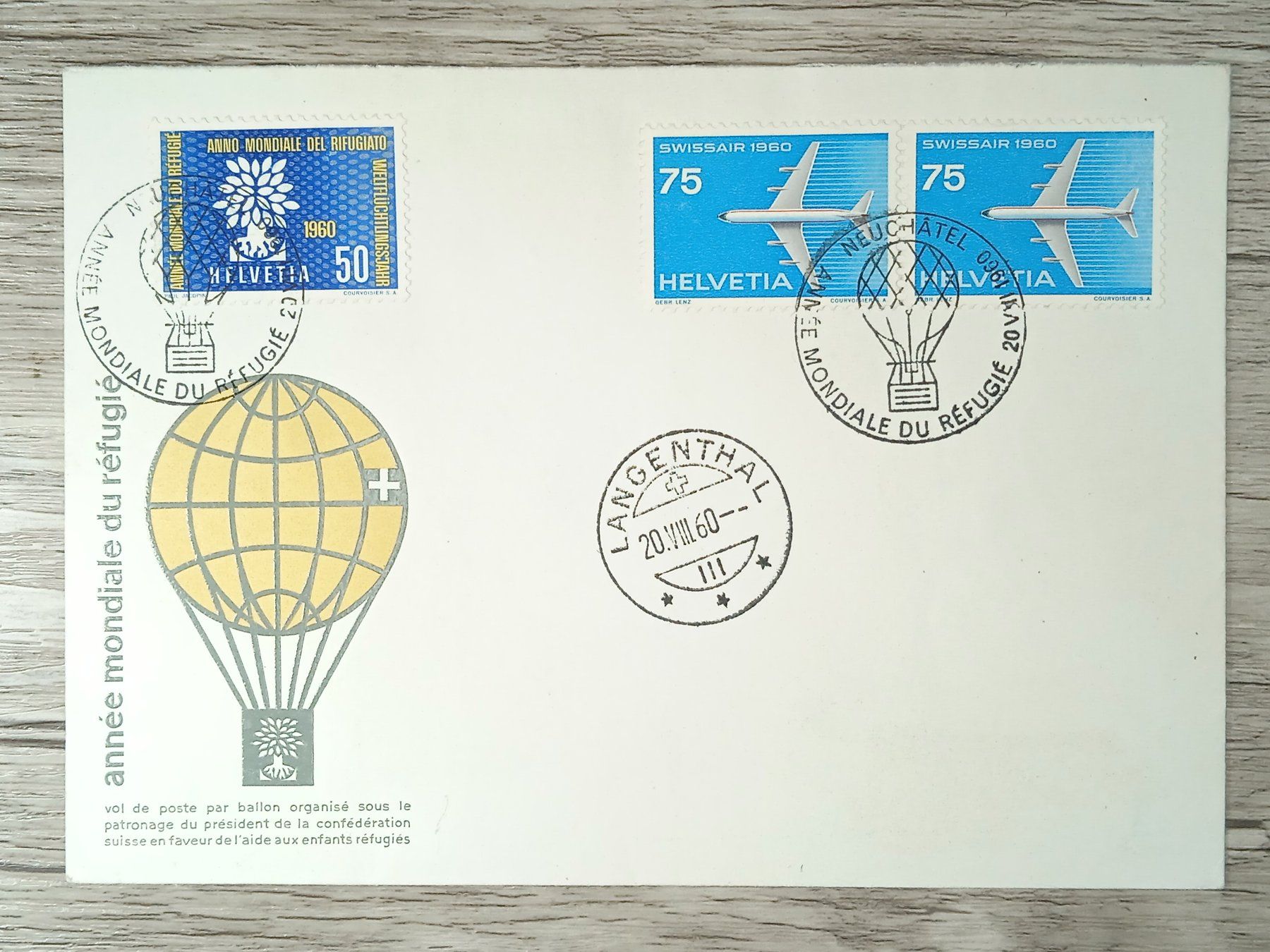 Alle Briefmarken: TR12 Enveloppe + Timbre Suisse 1960 – Gebraucht aus Cousset von Patrick_Collections