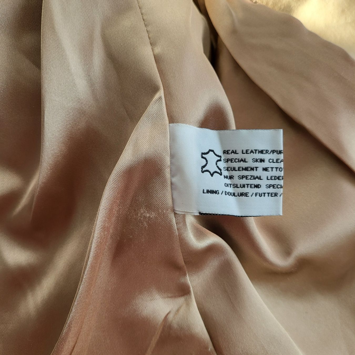 Jacken: Lederjacke, beige, gebraucht, Gr. L – Neu (gemäss Beschreibung) aus Rorschach von mat_5zzq 5