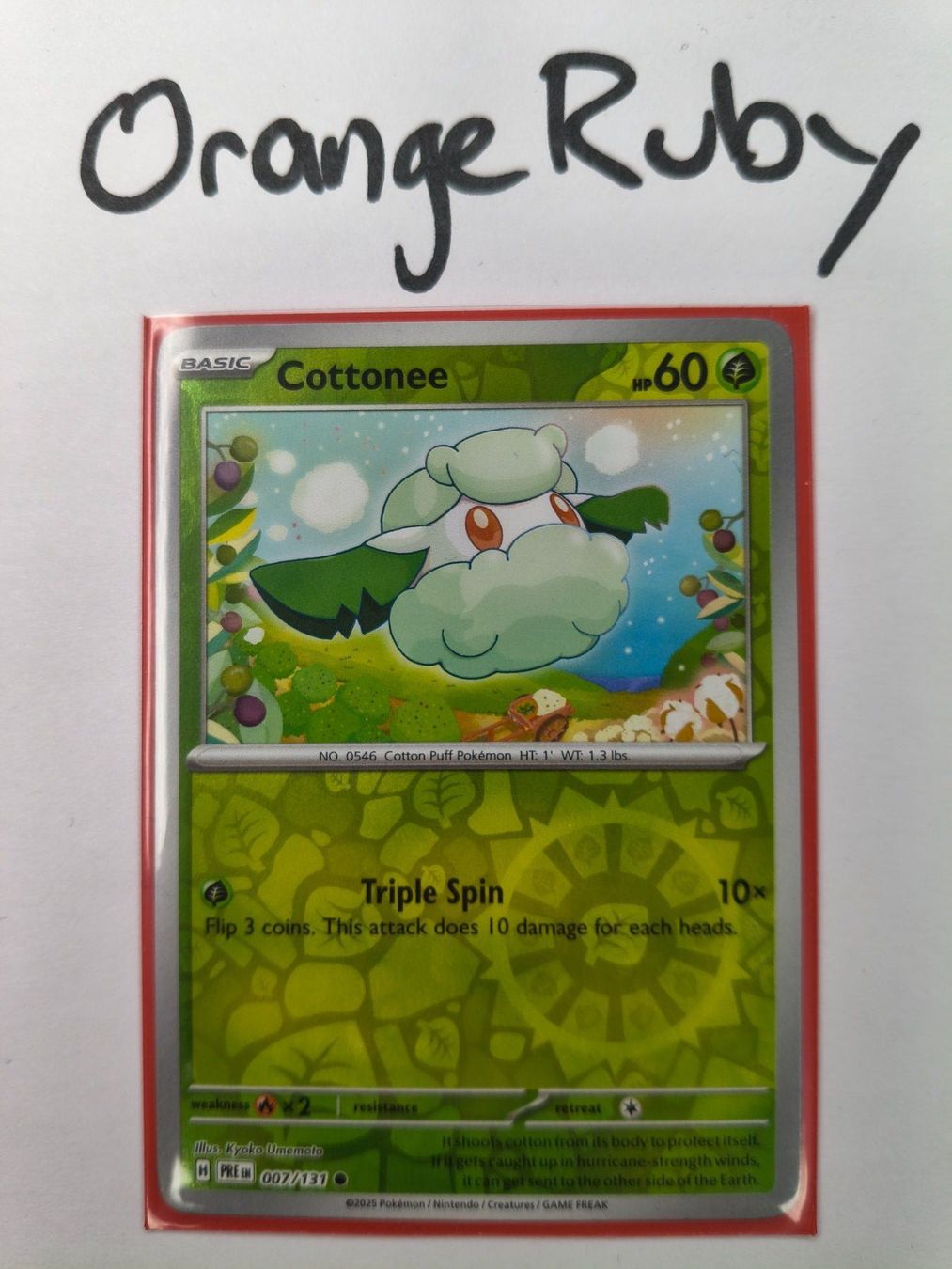 Pokémon Cartes à collectionner: Cottonee 007/131 REVERSE HOLO Prismatic Evolutions PRE EN – D'occasion à St. Gallen par OrangeRuby