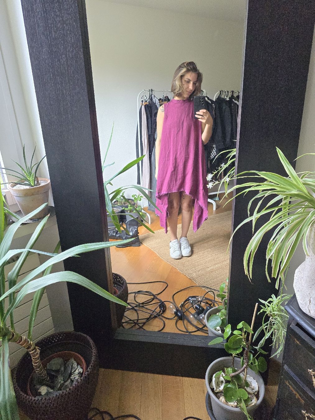 Kleider: Designer unique handgemachte linen Kleid groß S – Neu (gemäss Beschreibung) aus Zürich von joa_26k8 1
