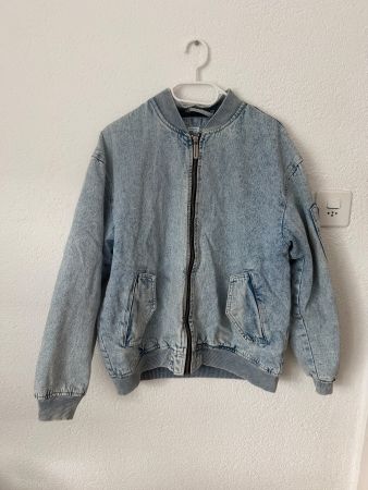 Coole Vintage Jeansjacke im Bomber-Stil, Grösse M